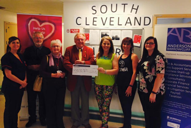 The South Cleveland Heart Fund managed to raise £1000